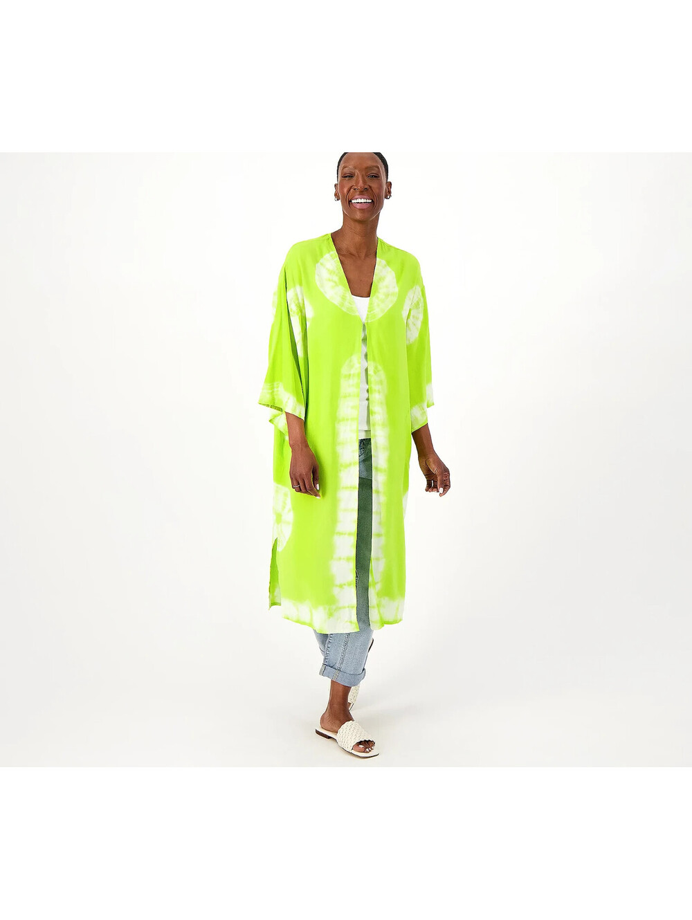 LOGO by Lori Goldstein Beach to Street Tie Dye Duster Size XS